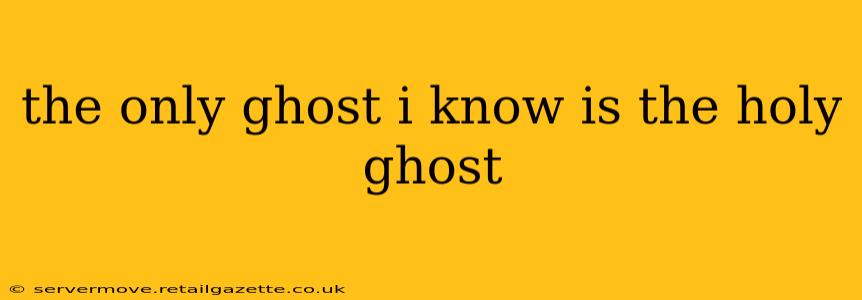 the only ghost i know is the holy ghost