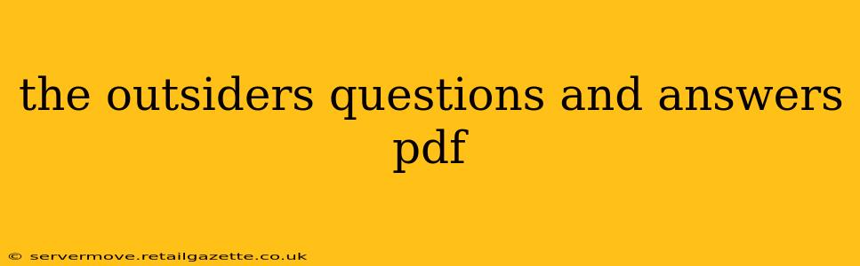 the outsiders questions and answers pdf