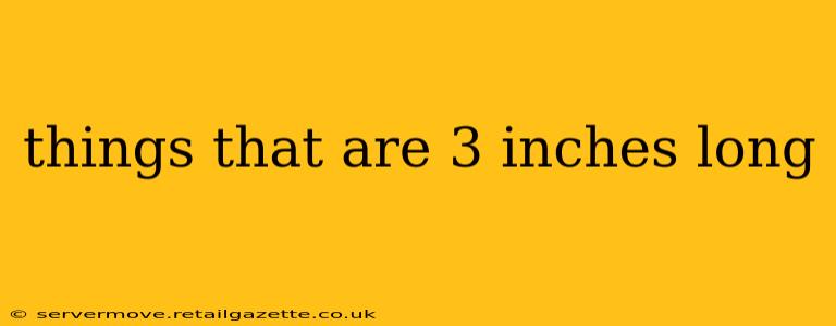 things that are 3 inches long