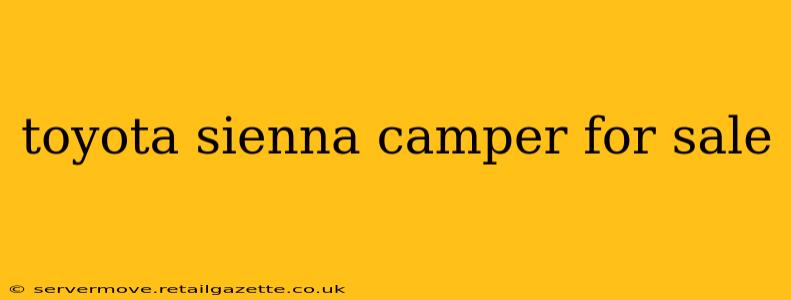 toyota sienna camper for sale