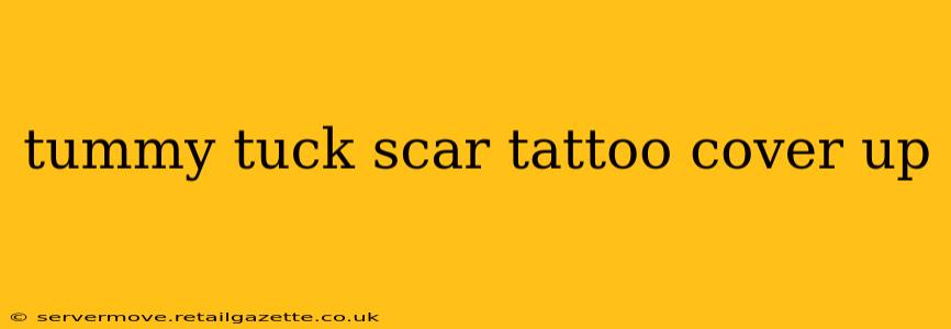 tummy tuck scar tattoo cover up