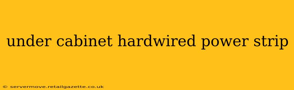 under cabinet hardwired power strip