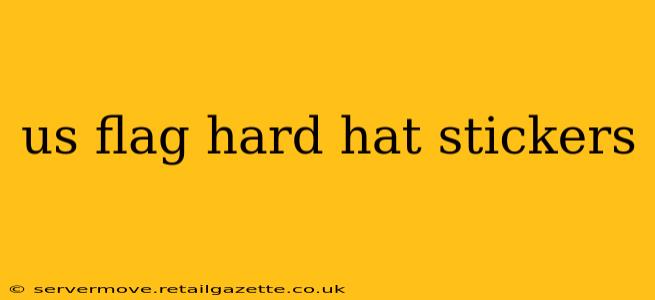 us flag hard hat stickers