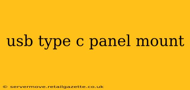 usb type c panel mount