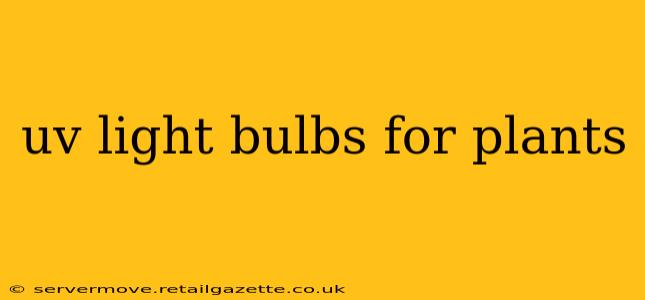 uv light bulbs for plants