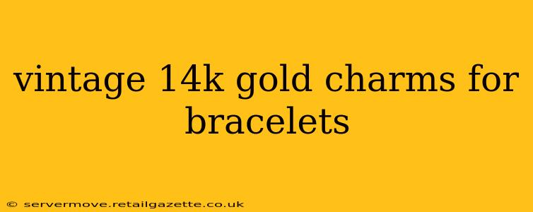 vintage 14k gold charms for bracelets