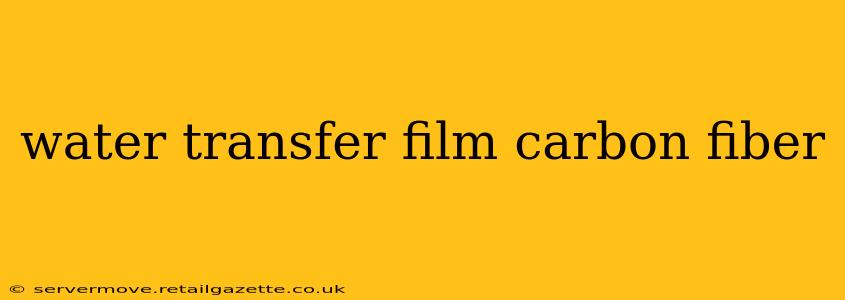 water transfer film carbon fiber