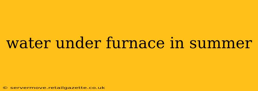water under furnace in summer