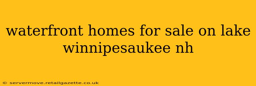 waterfront homes for sale on lake winnipesaukee nh