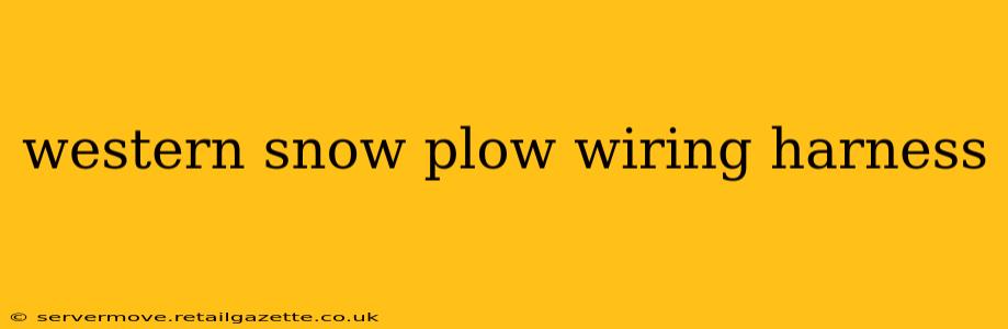 western snow plow wiring harness