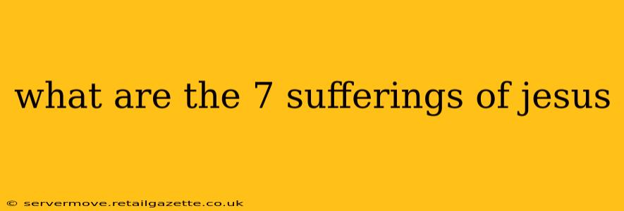 what are the 7 sufferings of jesus
