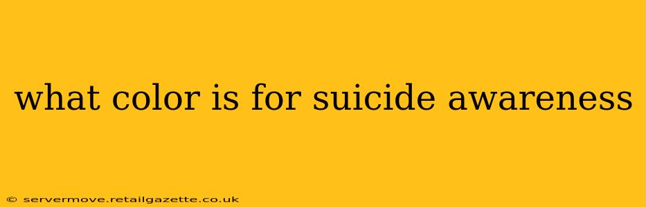 what color is for suicide awareness