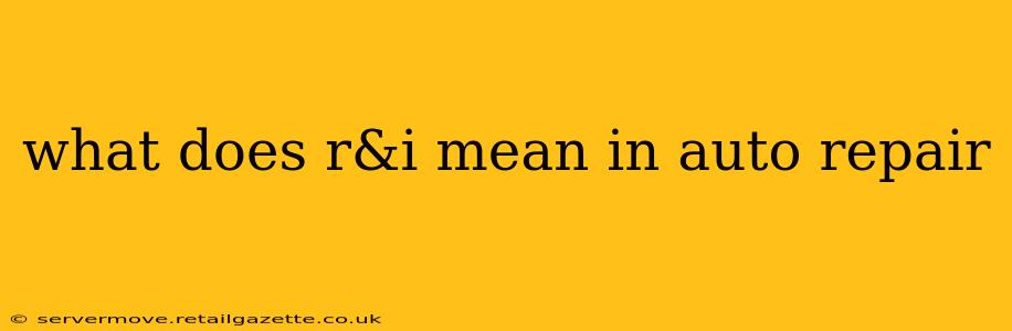 what does r&i mean in auto repair