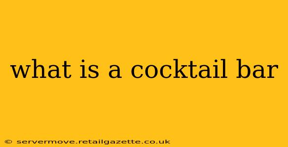 what is a cocktail bar