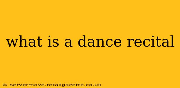 what is a dance recital