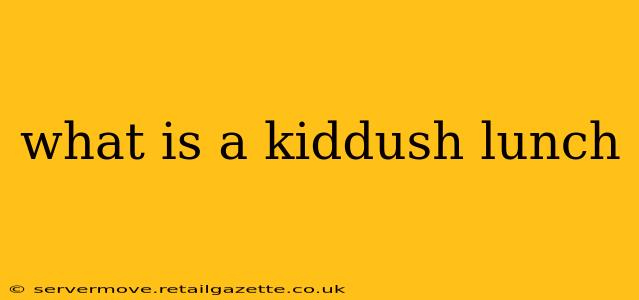 what is a kiddush lunch