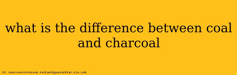what is the difference between coal and charcoal