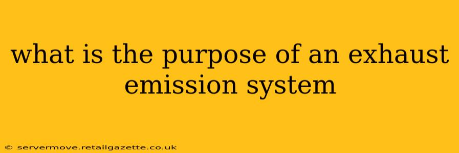 what is the purpose of an exhaust emission system