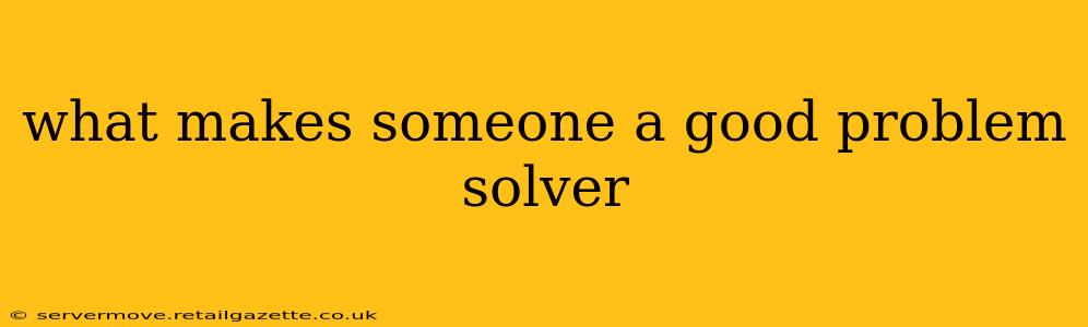 what makes someone a good problem solver
