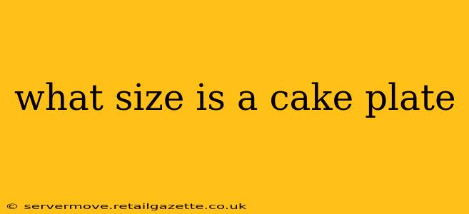 what size is a cake plate