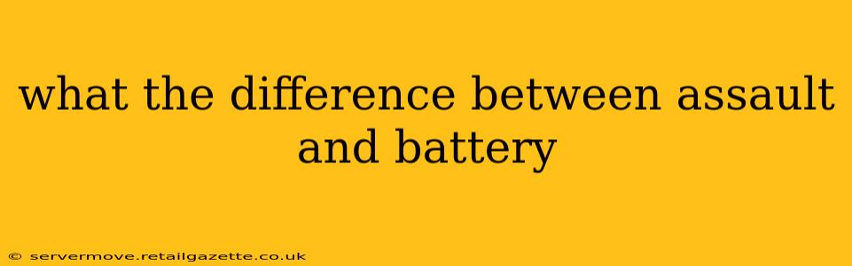 what the difference between assault and battery