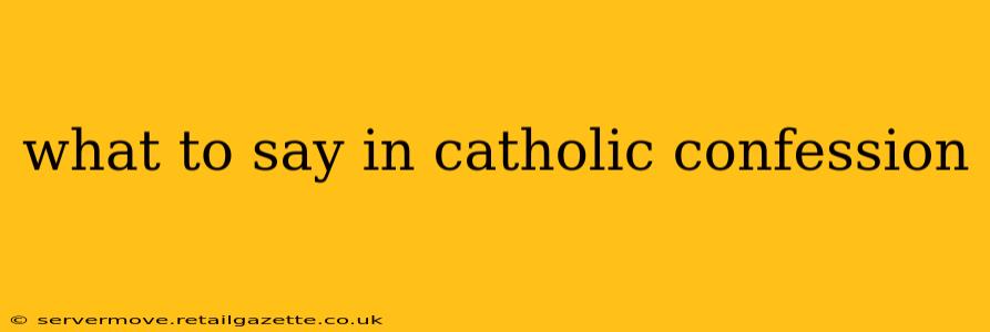 what to say in catholic confession