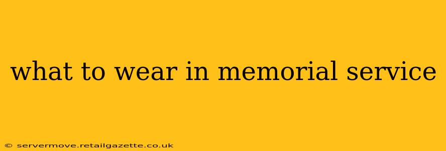 what to wear in memorial service
