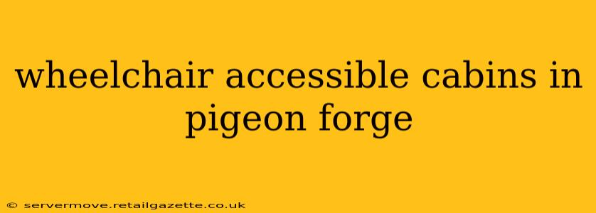 wheelchair accessible cabins in pigeon forge