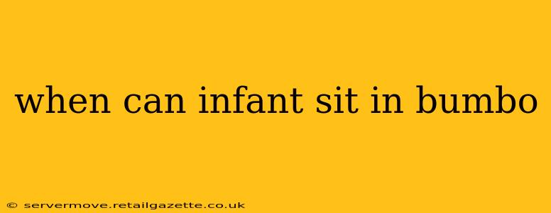 when can infant sit in bumbo