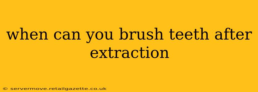 when can you brush teeth after extraction