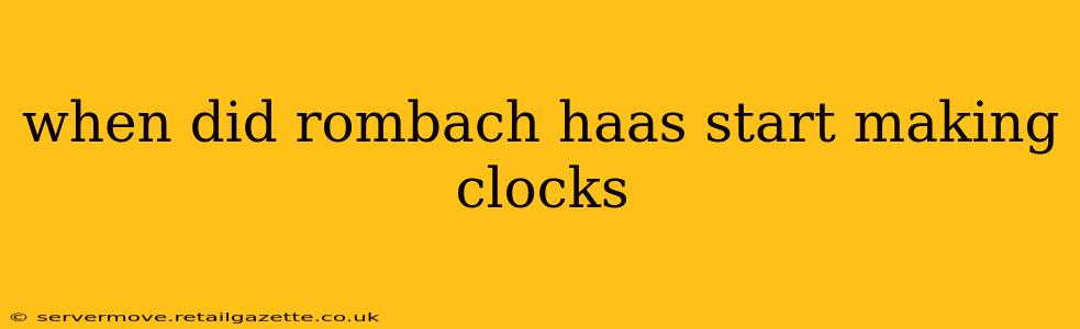 when did rombach haas start making clocks