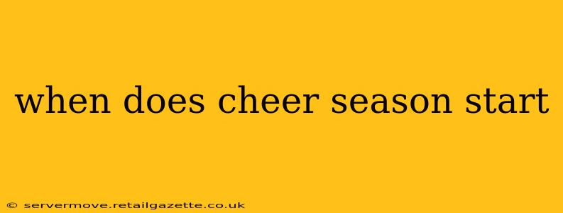 when does cheer season start