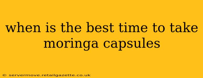 when is the best time to take moringa capsules