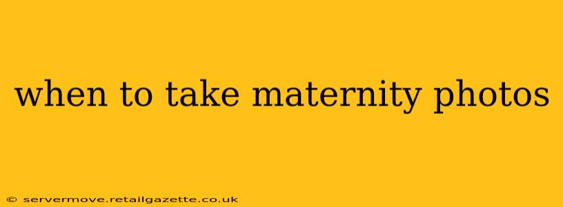 when to take maternity photos