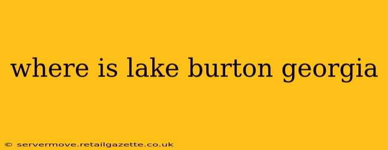 where is lake burton georgia