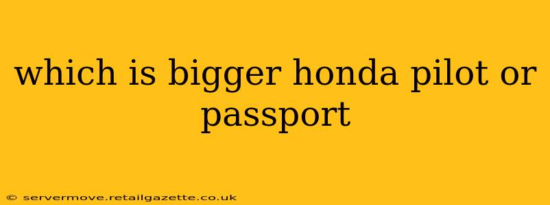which is bigger honda pilot or passport