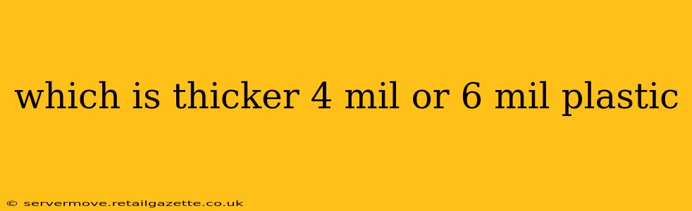 which is thicker 4 mil or 6 mil plastic