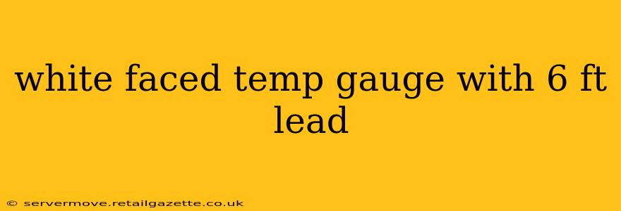 white faced temp gauge with 6 ft lead