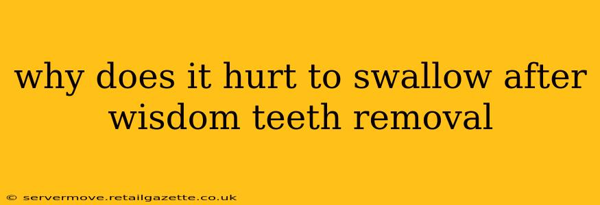 why does it hurt to swallow after wisdom teeth removal
