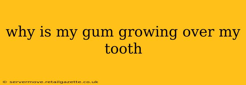 why is my gum growing over my tooth