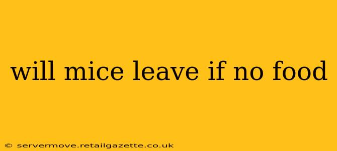 will mice leave if no food