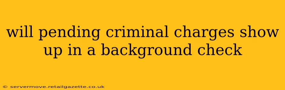 will pending criminal charges show up in a background check