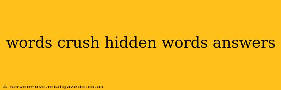 words crush hidden words answers
