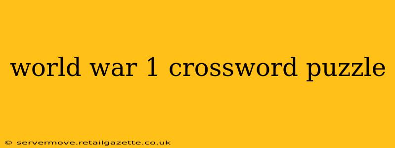 world war 1 crossword puzzle